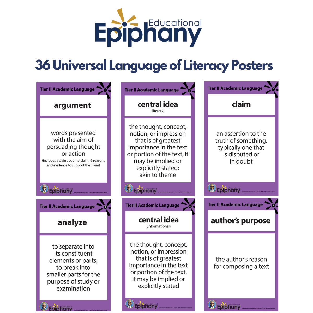 36 Universal Language of Literacy Posters