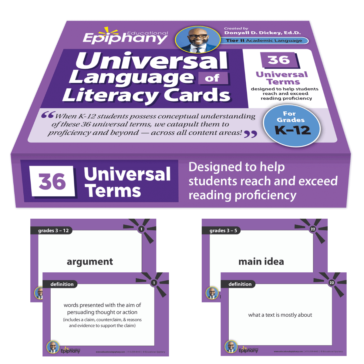 36 Universal Language of Literacy Cards Product